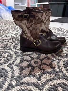 Frye x Coach Brown Leather Boot